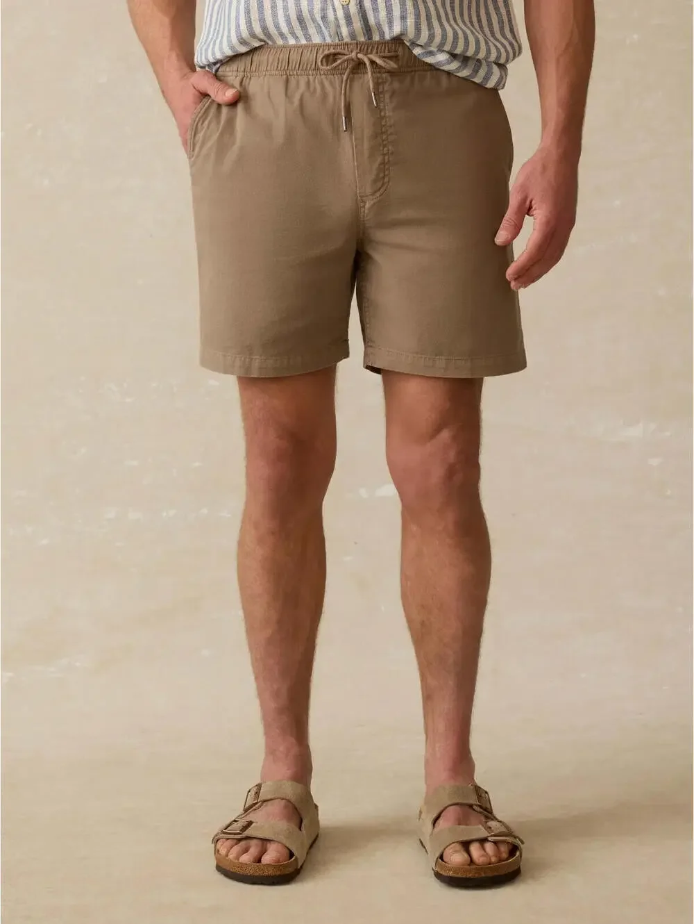Faherty Mens Essential Drawstring Shorts Elastic Waist 6.5 ” Inseam Size XXL NWT